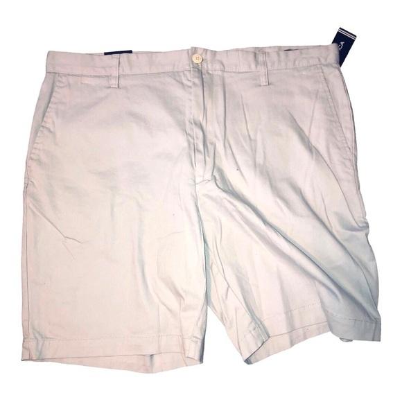 Nautica gray beige soft twill 9” classic fit stretch deck shorts. New size 40 - Picture 3 of 6